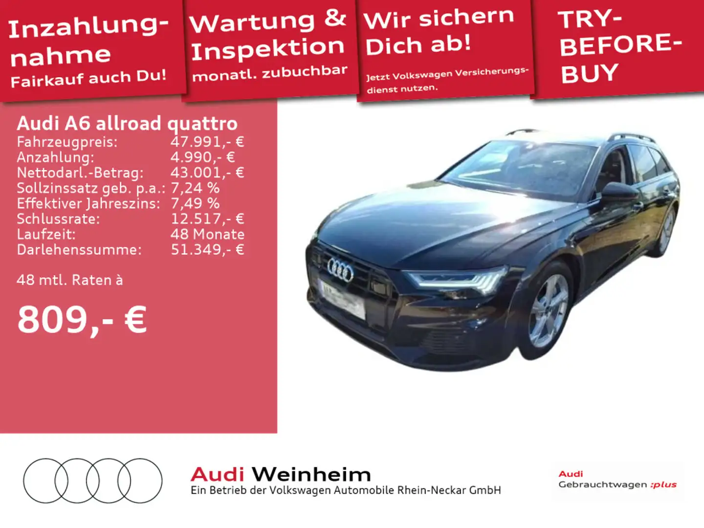 Audi A6 allroad 55 TDI Black-Paket HD Matrix Noir - 1