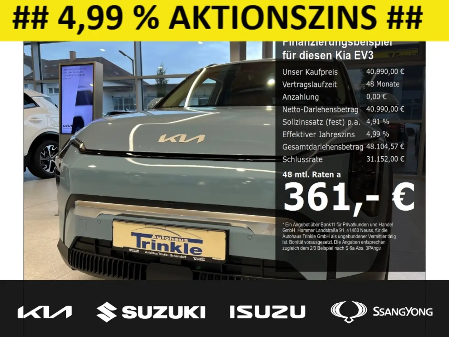 Kia EV3 81,4 KWH EARTH P3+P4+P4+P5+P7 Navi Leder 360 Kamer Gri - 1