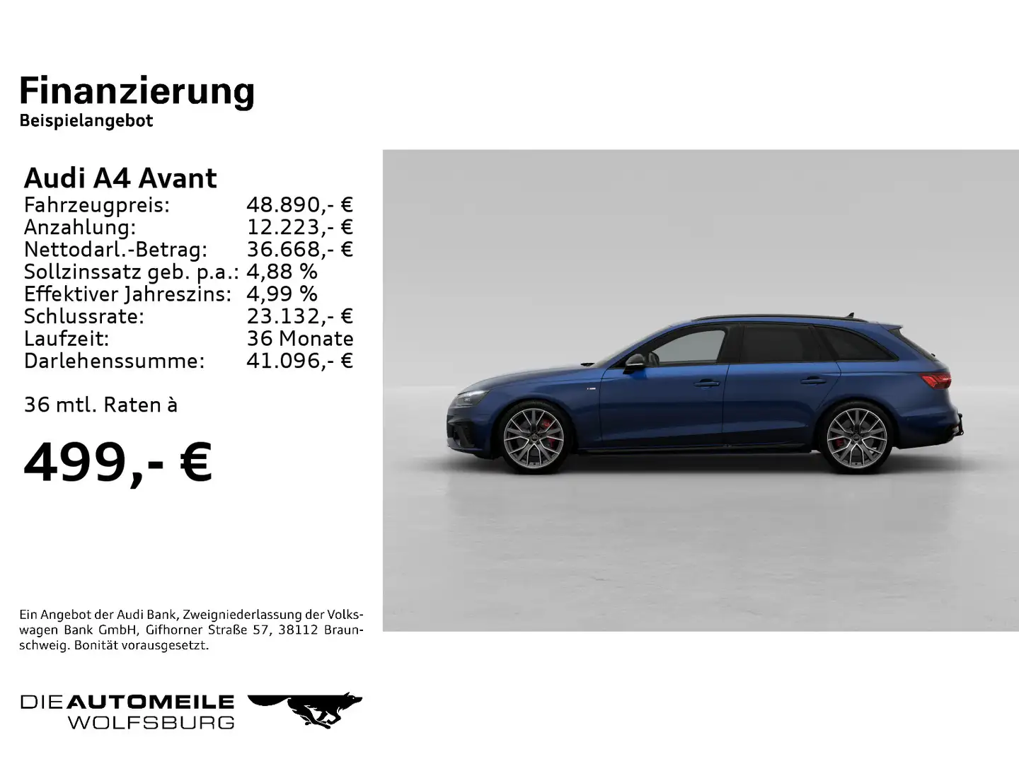 Audi A4 45 TFSI S-tronic quattro AHK/Pano/Einpa Bleu - 2