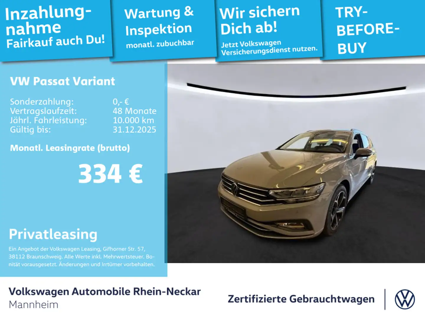Volkswagen Passat Variant 2.0 TSI Business DSG Navi Kamera Grau - 1