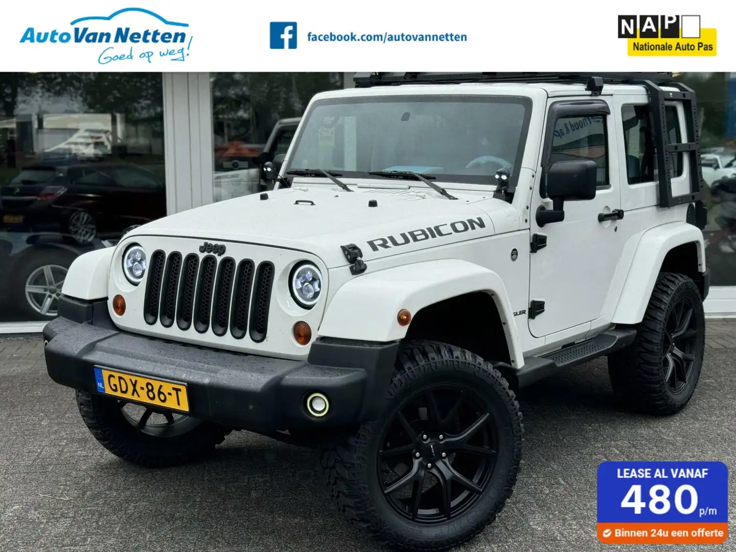 Jeep Wrangler 3.8 V6 4x4 automaat,airco,fox Suspension,magnaflow Alb - 1