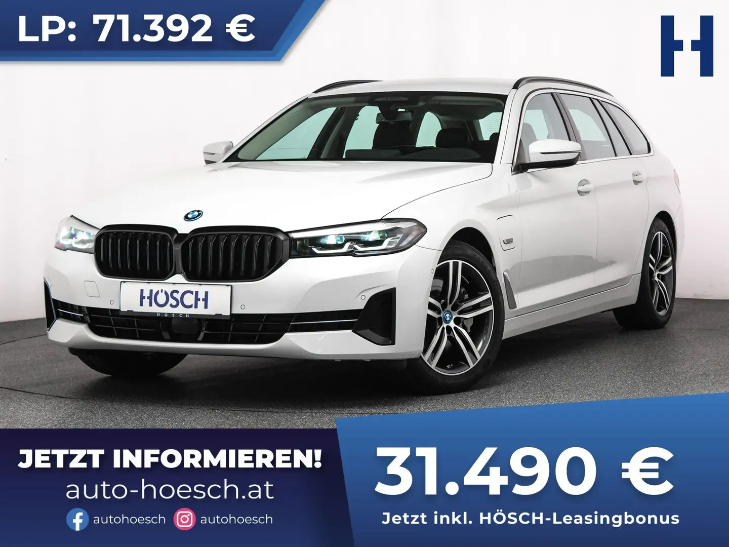BMW 530 e Touring LIVE PROF LEDER AHK ACC -56% Weiß - 1