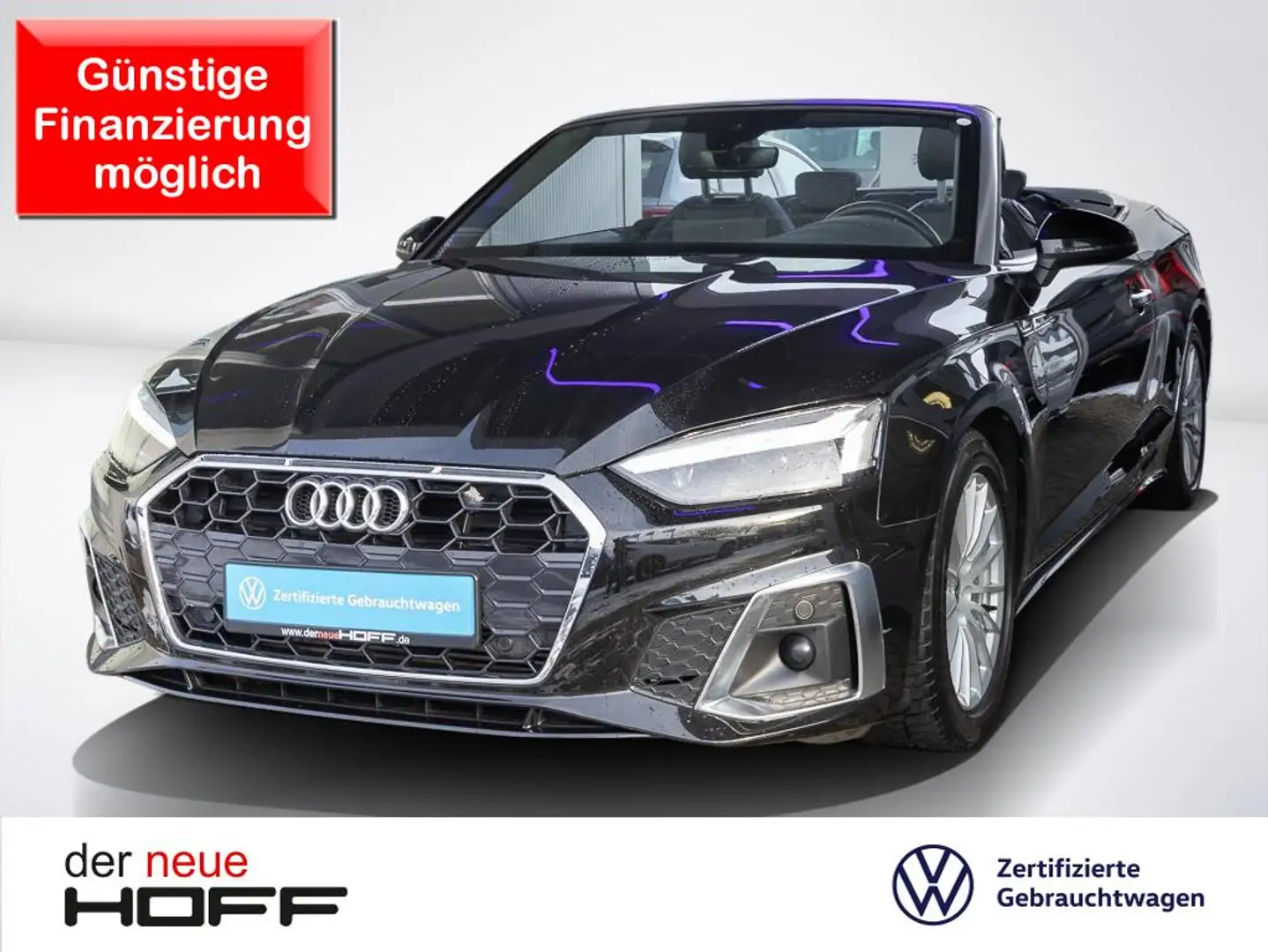 Audi A5 Cabriolet 40 2.0 TFSI S-tronic S-line Kopfraumheiz Schwarz - 1