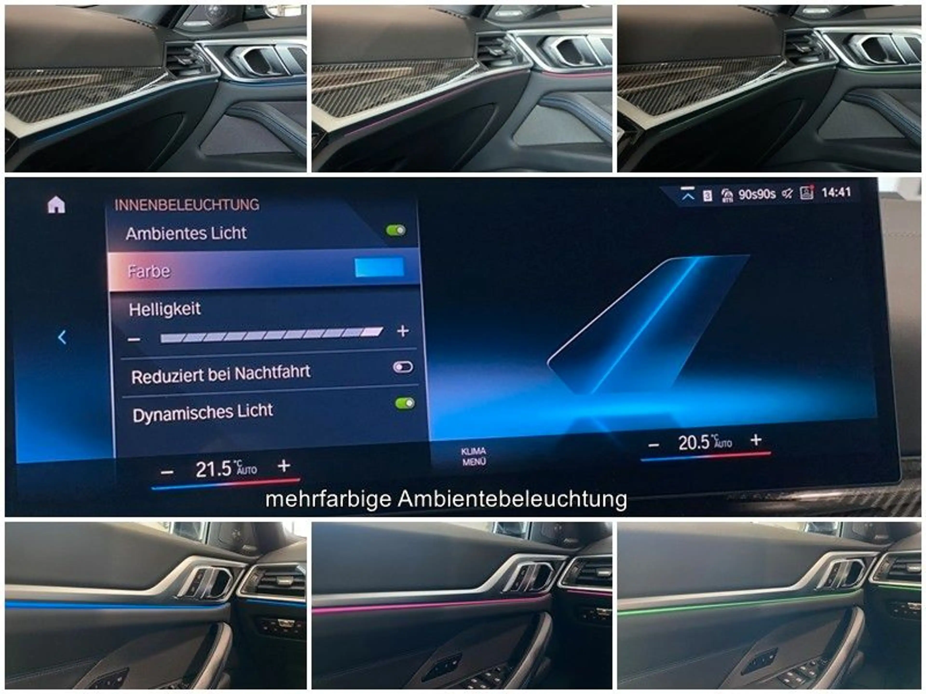BMW i4 M50 M-Sport Pro Laser M-Sitze Carbon H&K ACC — photo 13