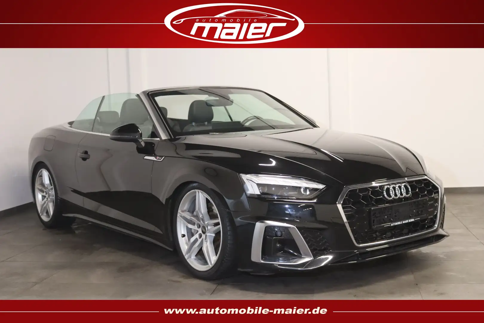 Audi A5 Cabrio 40 TFSI S line-VIRT-NAV-KAM-MATRIX- Schwarz - 2