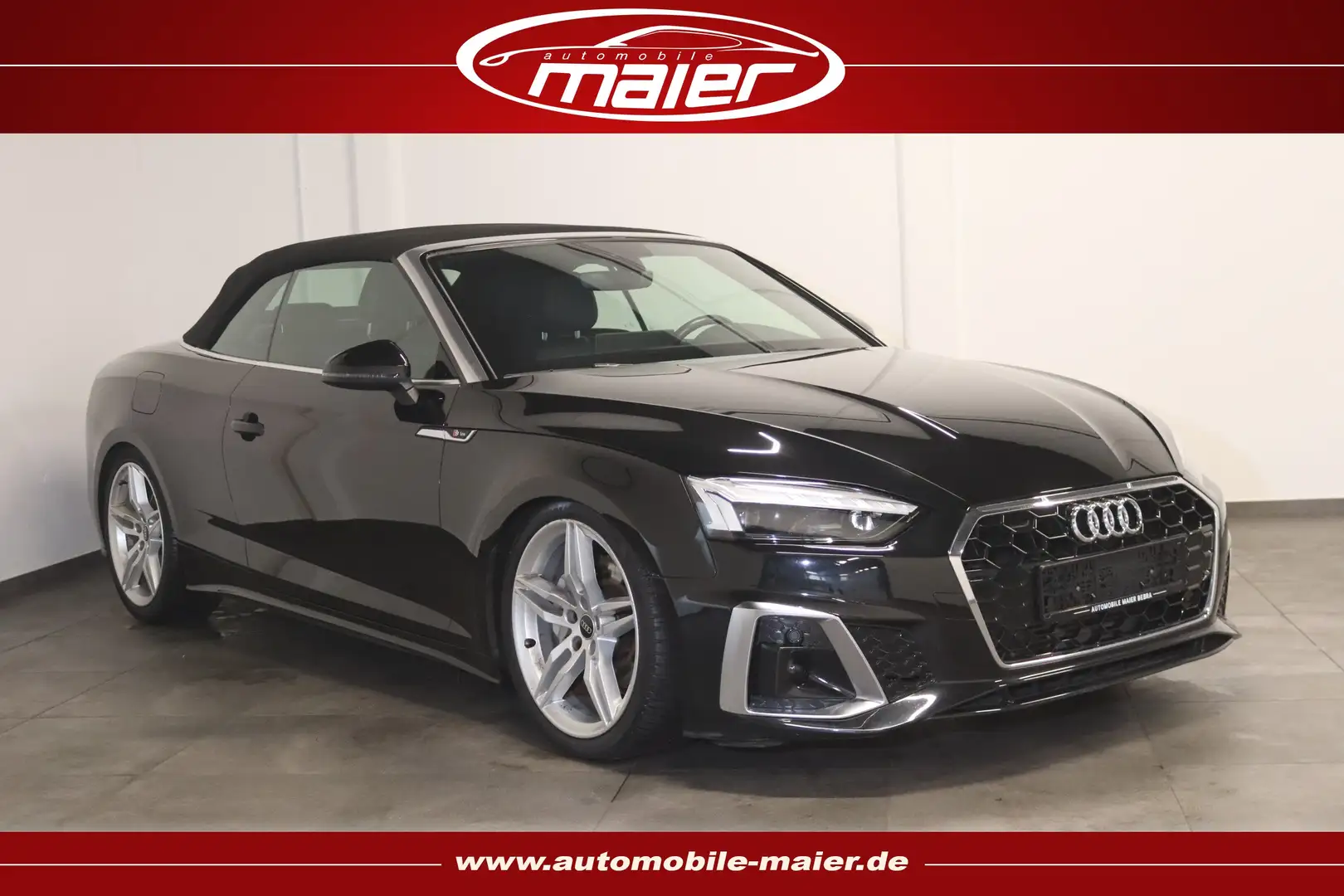 Audi A5 Cabrio 40 TFSI S line-VIRT-NAV-KAM-MATRIX- Schwarz - 1