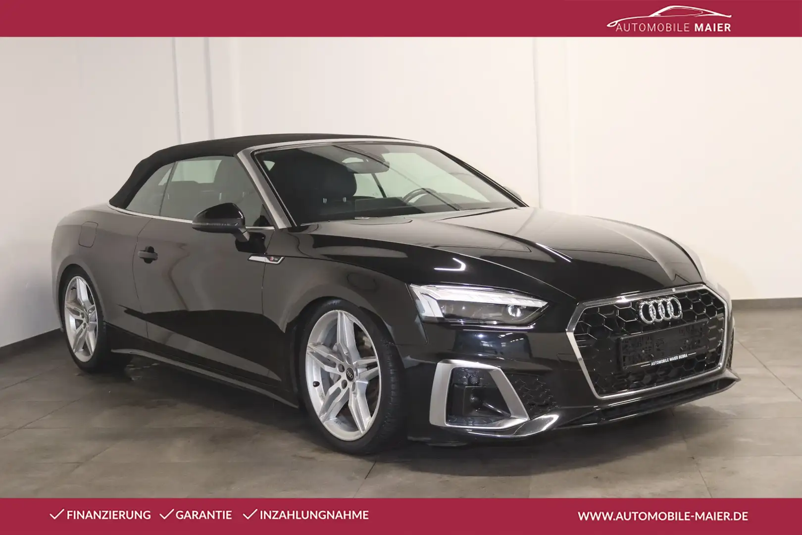 Audi A5 Cabrio 40 TFSI S line-VIRT-NAV-KAM-MATRIX- Schwarz - 1
