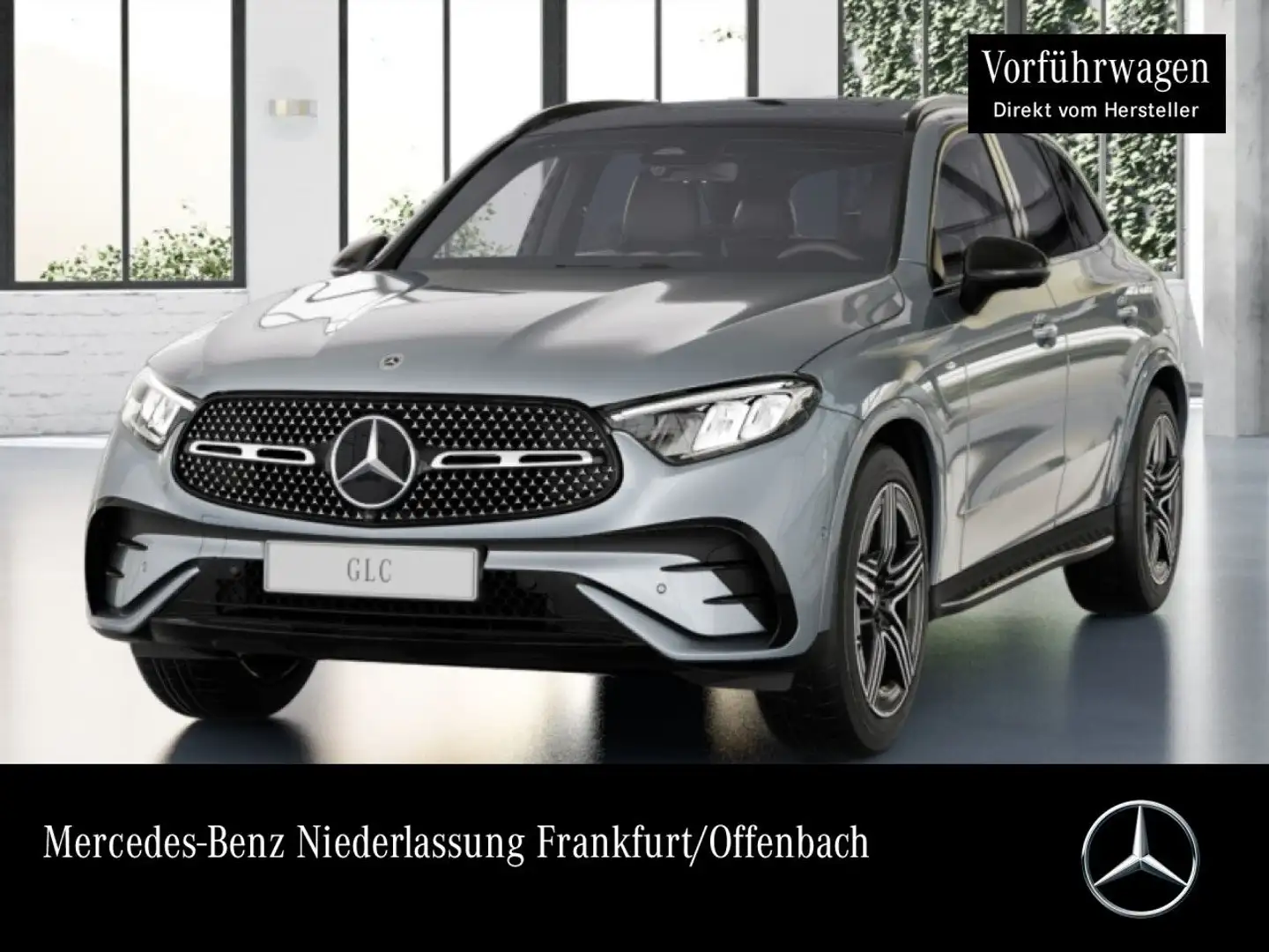Mercedes-Benz GLC 300 e 4M AMG+NIGHT+PANO+360+AHK+LED+TOTW+9G Silber - 1