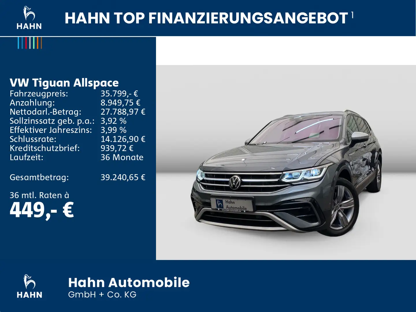 Volkswagen Tiguan Allspace 2.0TSI DSG 4Mo Elegance DCC 7-Si Grau - 2