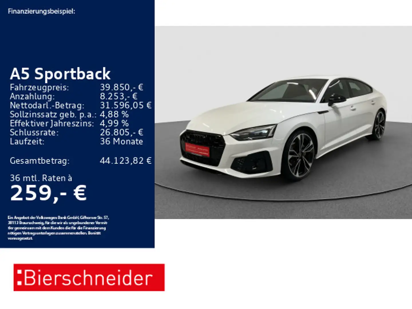 Audi A5 40 TDI qu S-Line competition Black Grau - 1