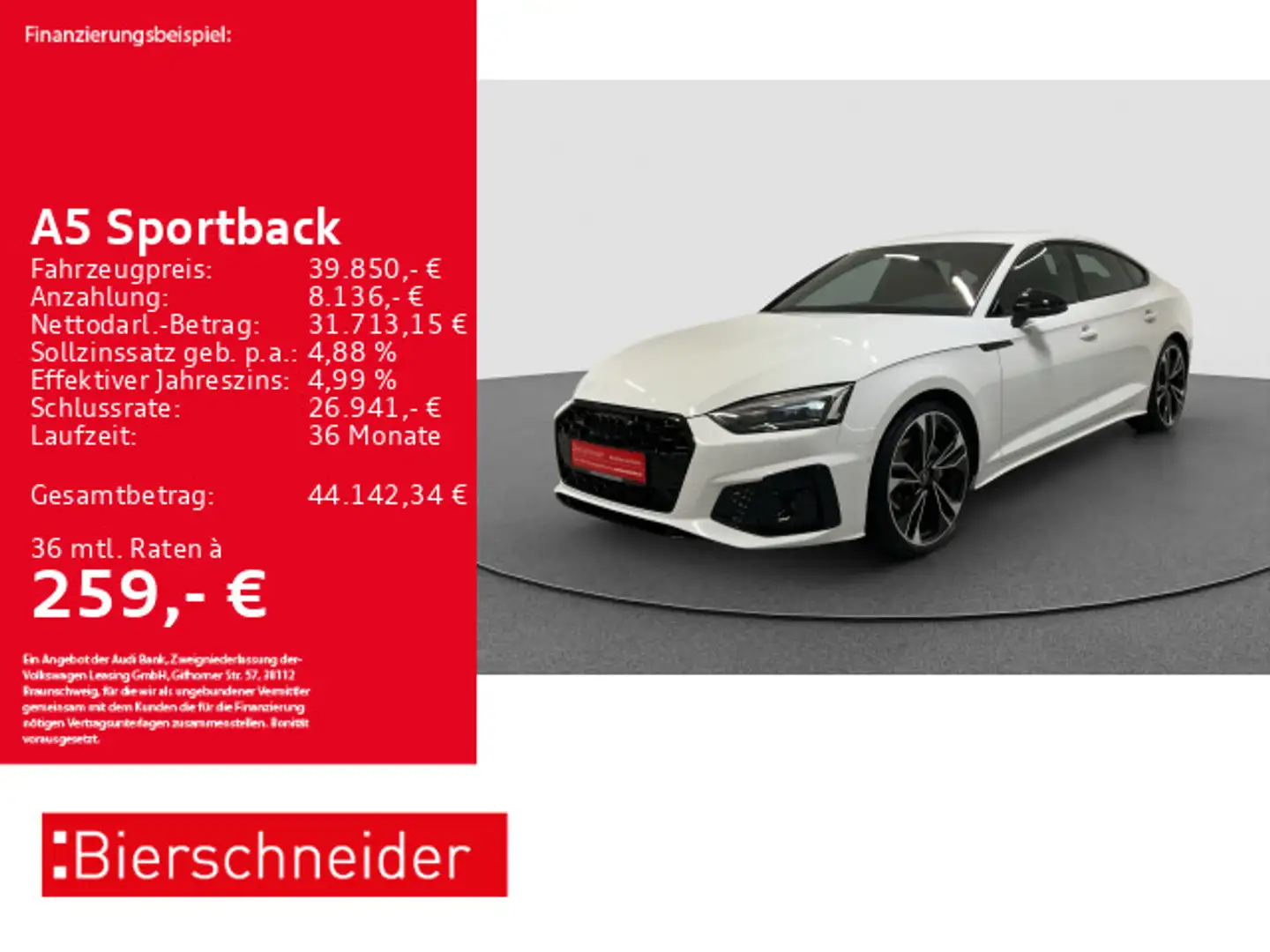Audi A5 40 TDI qu S-Line competition Black Grau - 1