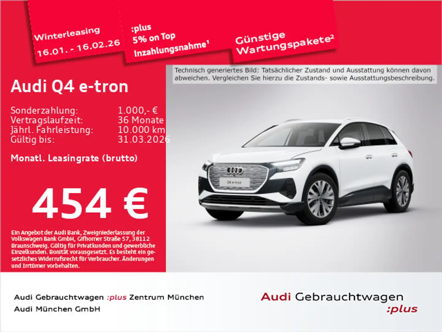 Audi Q4 e-tron 55 qu. AHK/Wärmep./Leder/ACC Blanc - 1