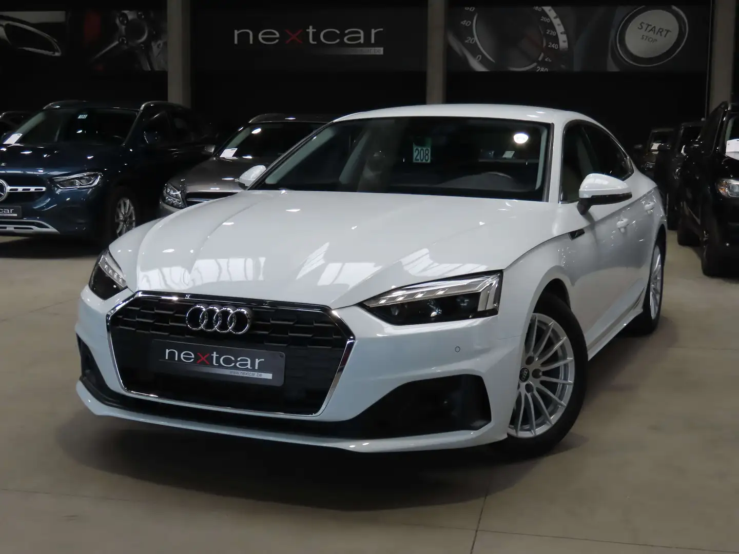 Audi A5 SB 35TDi STronic ***CUIR-NAVI-VIRTUAL-MATRIX*** Blanc - 1