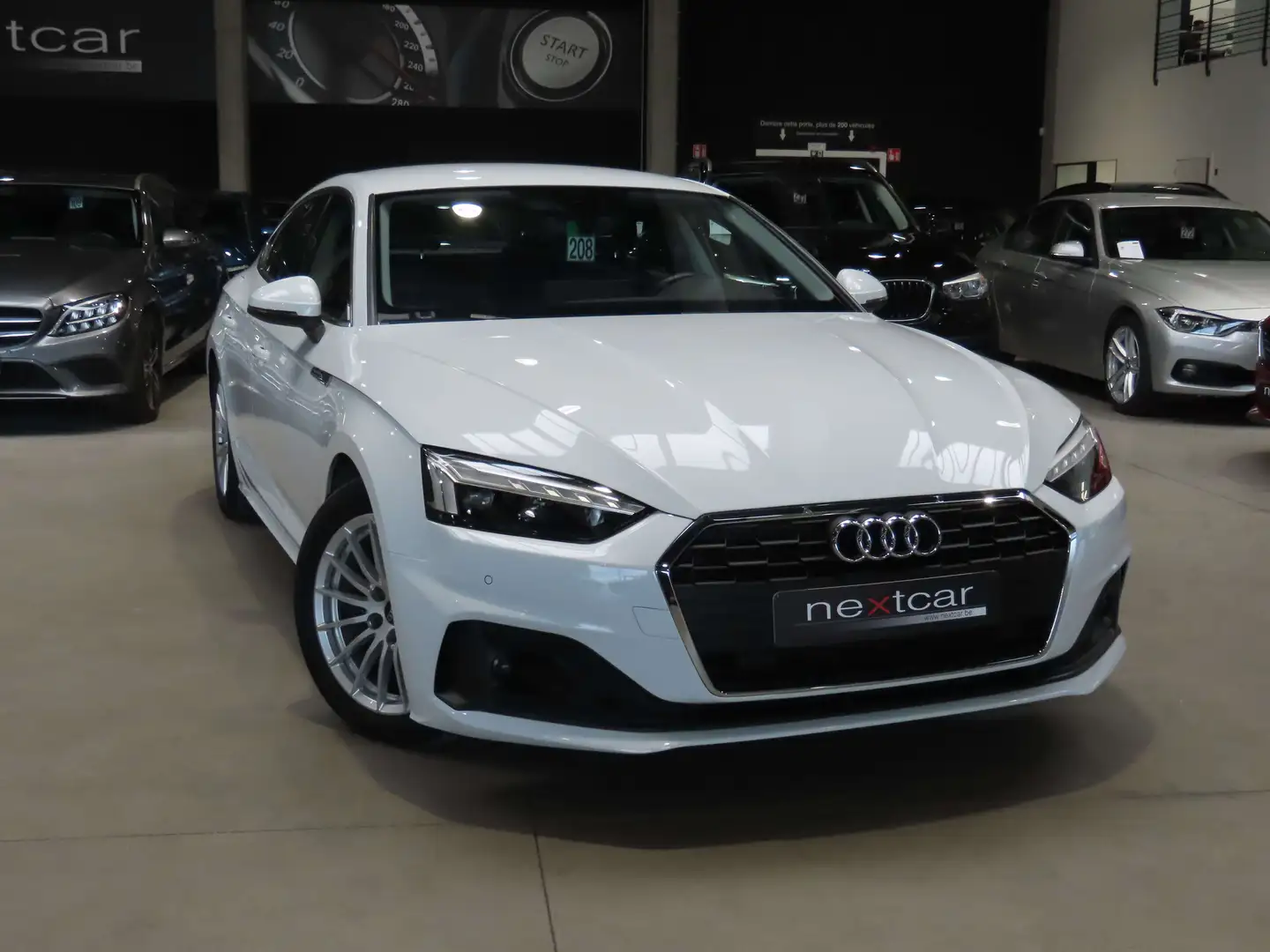Audi A5 SB 35TDi STronic ***CUIR-NAVI-VIRTUAL-MATRIX*** Blanc - 2