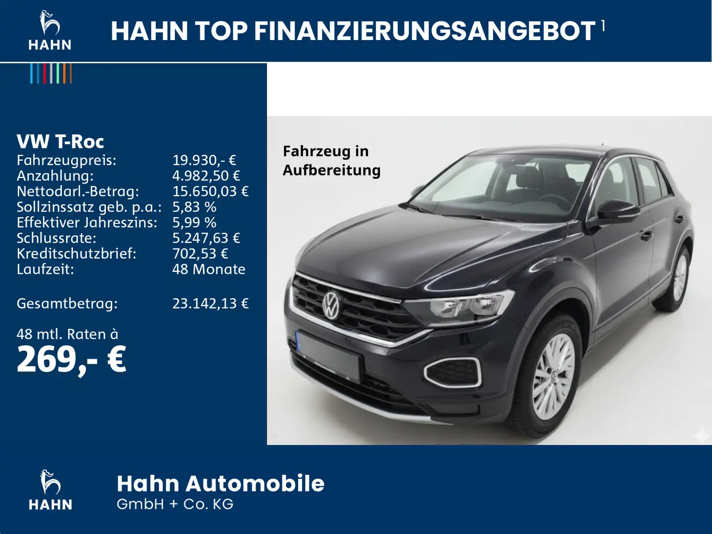 Volkswagen T-Roc 1.0TSI LED CarConnect Allwetter Climatr. Schwarz - 2