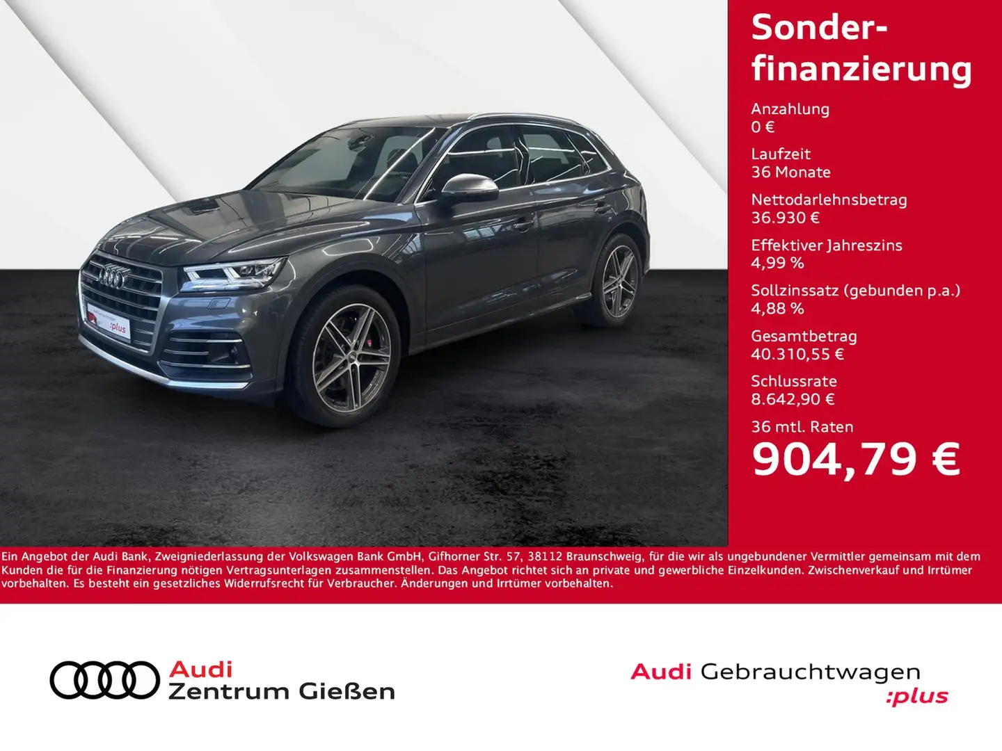 Audi SQ5 TDI quattro Standheizung Matrix-LED Navi Kamera Grau - 1
