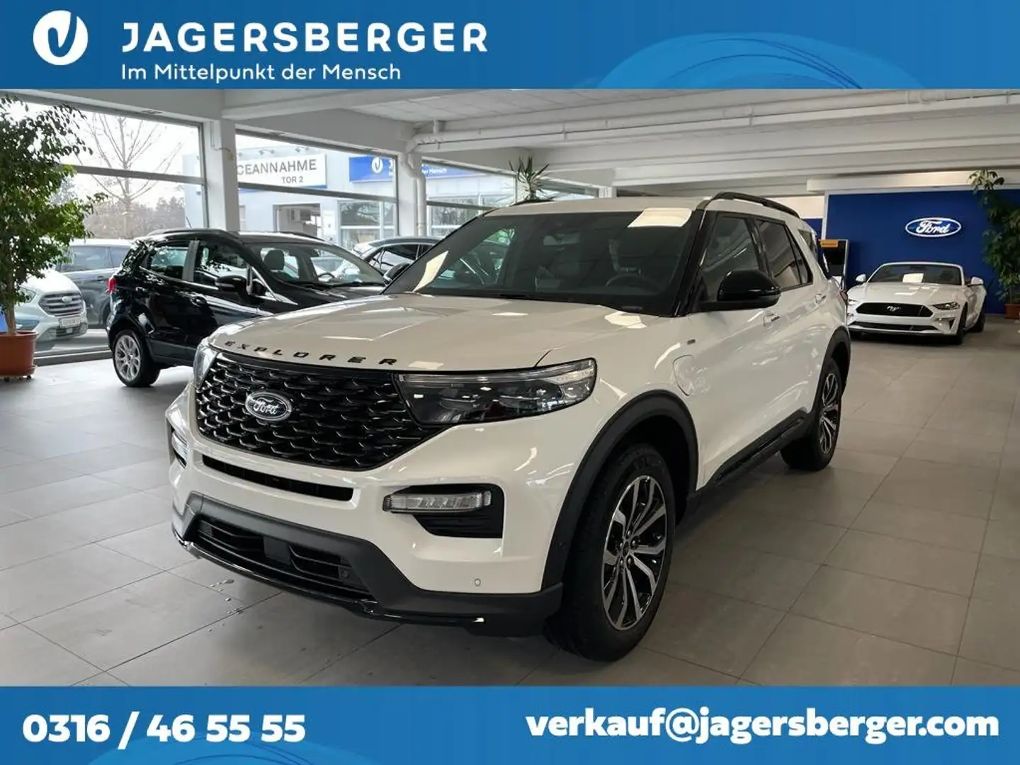 Ford Explorer 3,0 EcoBoost PHEV AWD ST-Line Aut. Weiß - 1