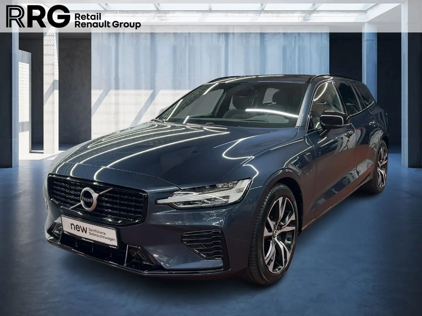 Volvo V60 KOMBI T6 Twin R DESGIN RECHARG AWD Blauw - 1