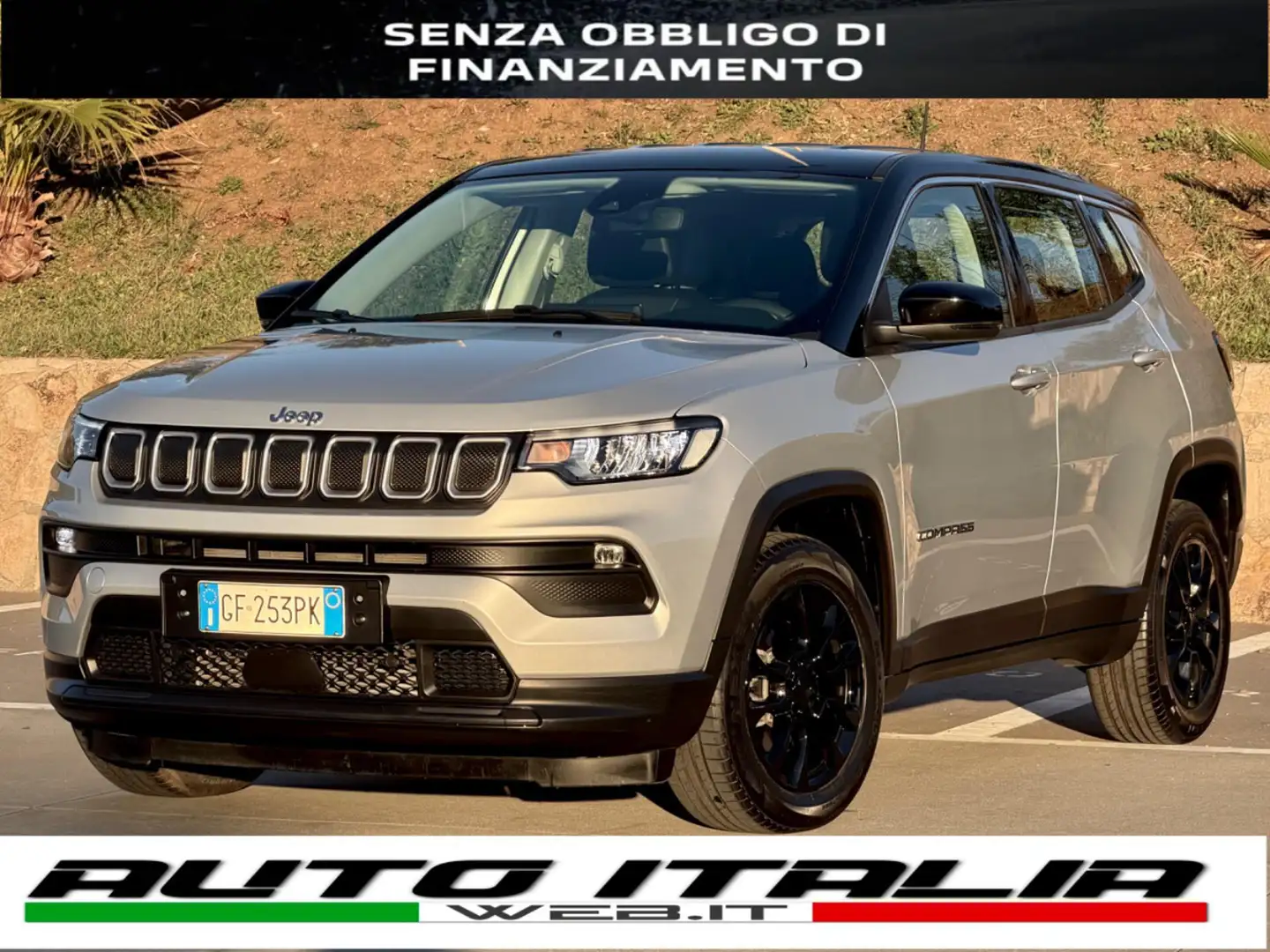 Jeep Compass 1.6 MJET 130CV NAVI+RCAM+TETTO E CERCHI BLACK Argento - 1