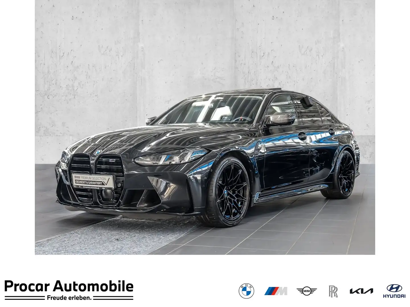 BMW M3 Competition M Sport HUD ACC RFK NAVI LED DAB Noir - 1