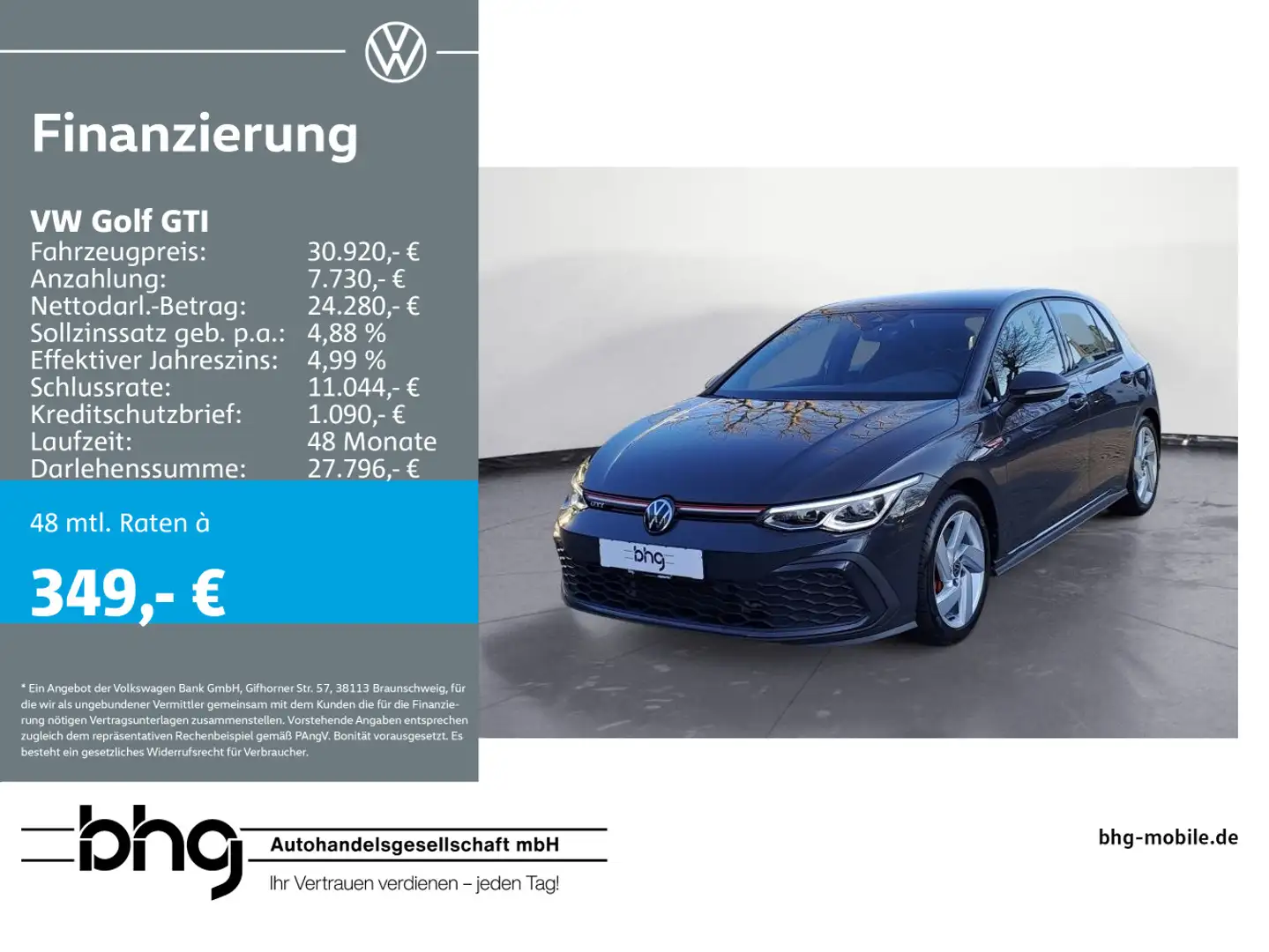 Volkswagen Golf GTI 2.0 TSI DSG Grau - 1