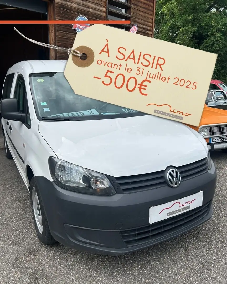 Volkswagen Caddy MAXI 1.6 TDI Boite DSG GARANTIE 12 MOIS Blanc - 1