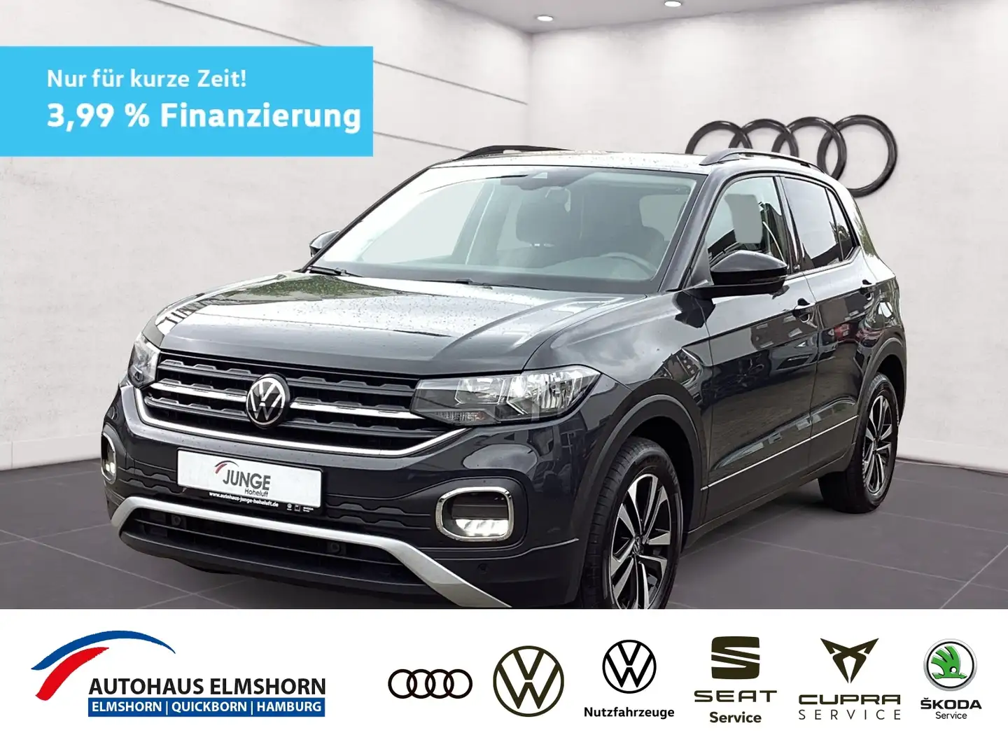 Volkswagen T-Cross United 1.0 TSI DSG NAV APP KAM ACC PDC SHZ Grau - 1