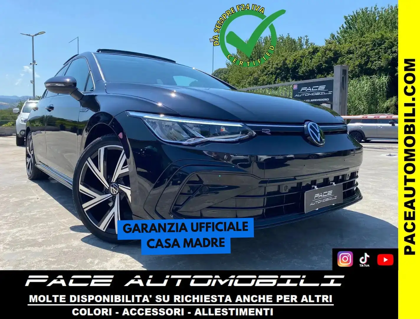 Volkswagen Golf 2.0 TDI R LINE RLINE R-LINE ACC 18" KAMERA TETTO Nero - 1