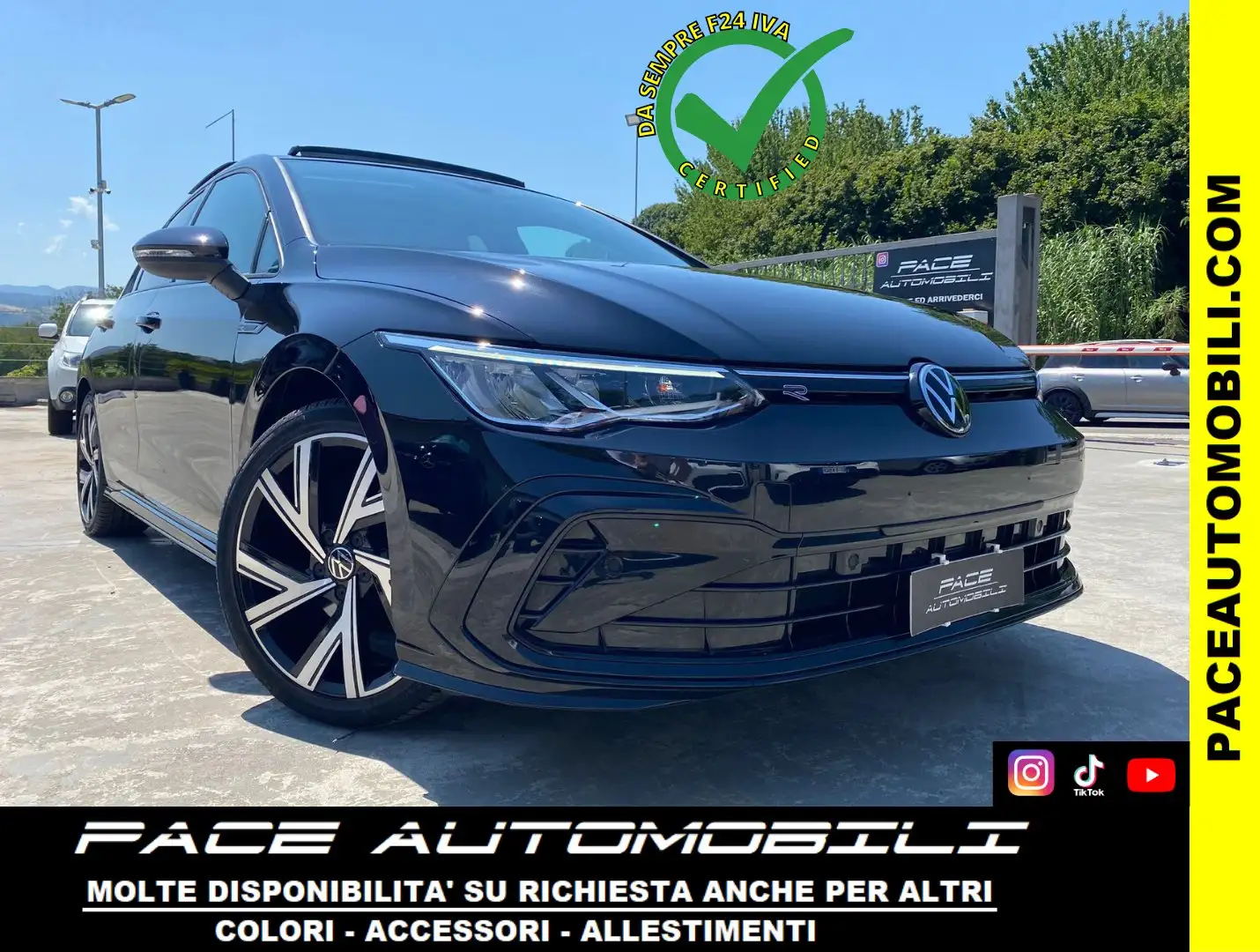 Volkswagen Golf 2.0 TDI R LINE RLINE R-LINE ACC 18" KAMERA TETTO Nero - 1