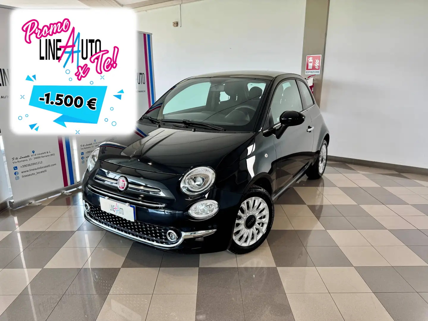 Fiat 500 1.0 Hybrid Dolcevita Nero - 1