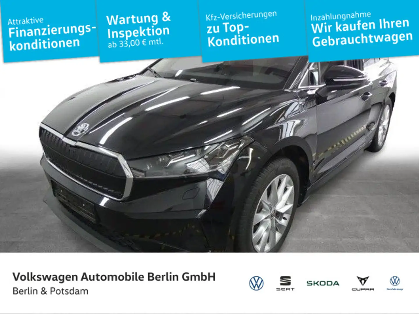 Skoda Enyaq iV 80 Lodge NAVI AHK 77kWh KAMERA Schwarz - 1