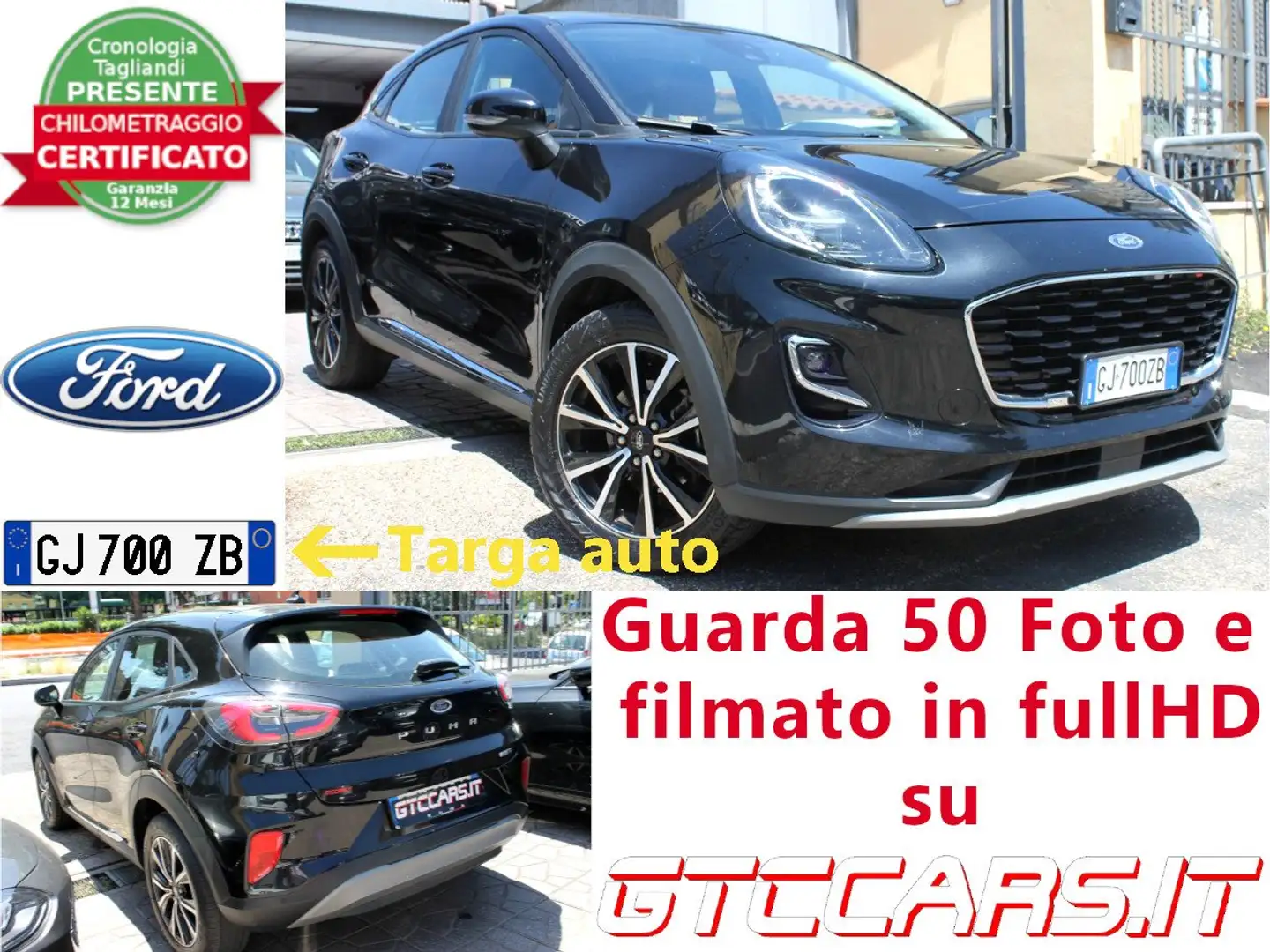 Ford Puma Hybrid Titanium Aut VARI COLORI🌈IVA DEDUCIBILE Nero - 1