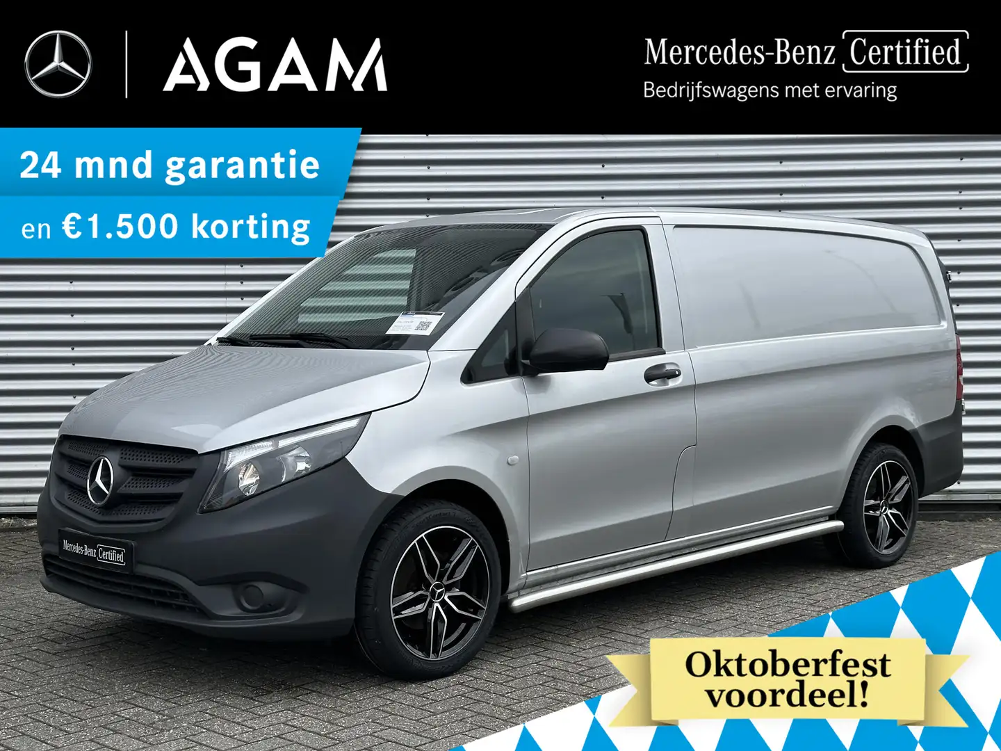 Mercedes-Benz Vito 114 CDI L2 Automaat Airco NavigatieApple Carplay- Argent - 1