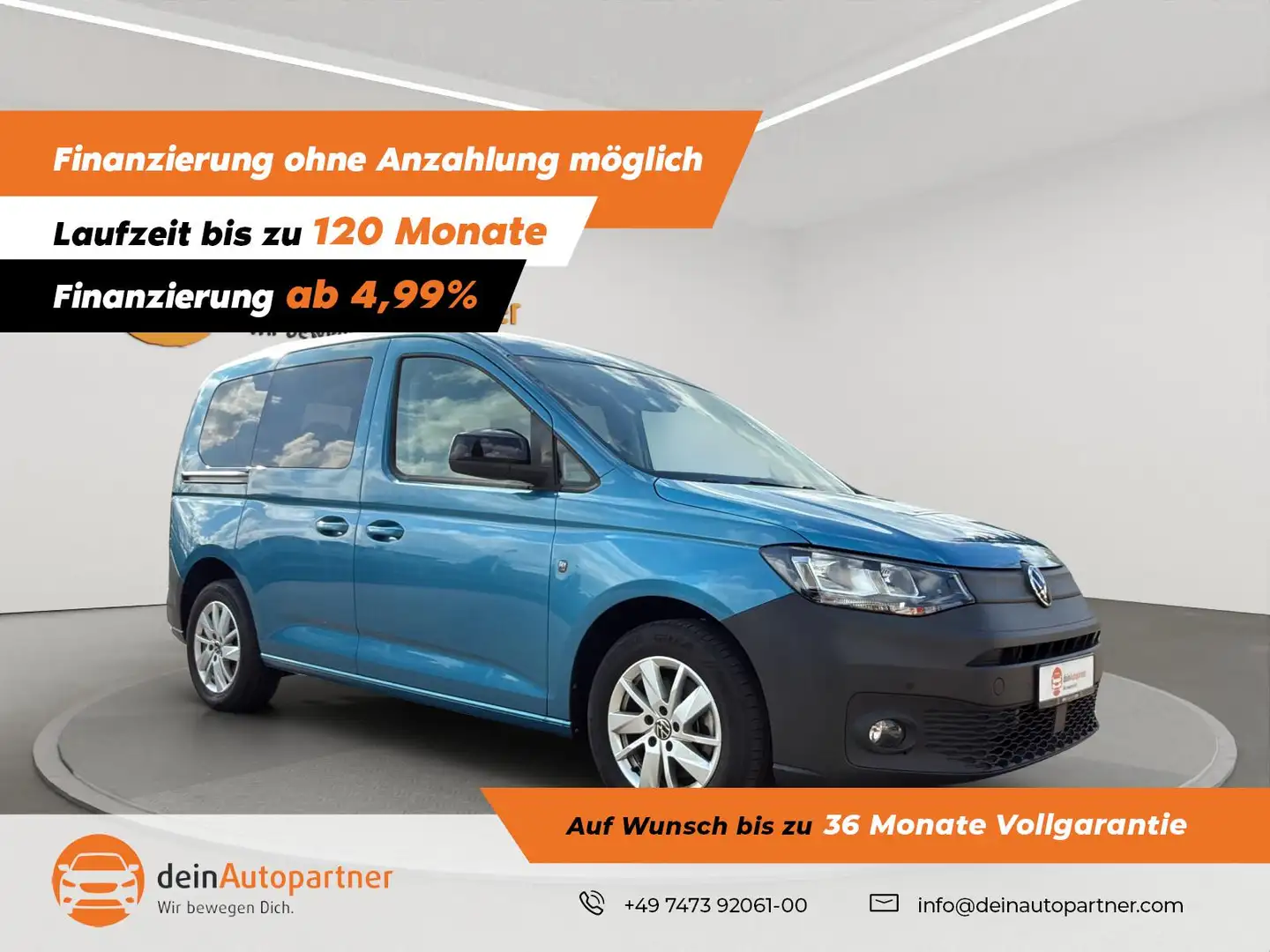 Volkswagen Caddy 1.5 TSI Navi AHK StandHzg Rfk Cool&Sound Blau - 1