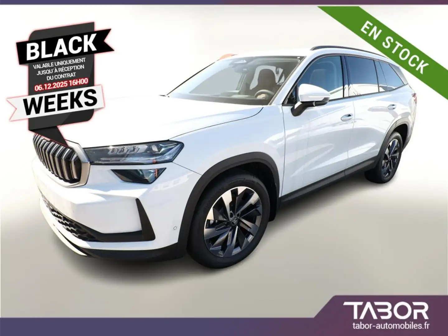 Skoda Kodiaq eTSI 150 DSG Selec pano 7pl cuir Blanc - 1