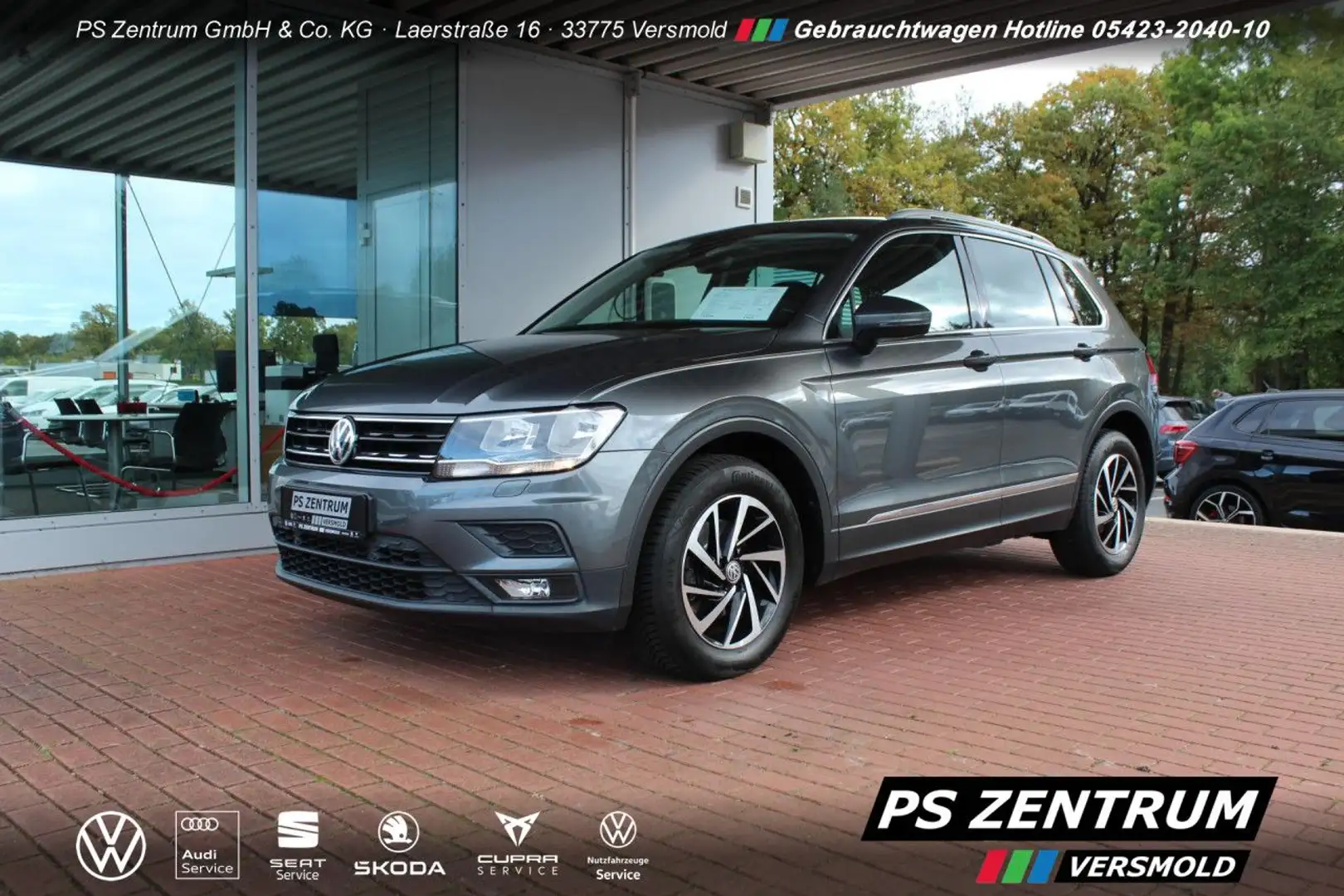 Volkswagen Tiguan 2.0 TDI Join AHK AMBIENTE NAVI Bluetooth Gris - 1