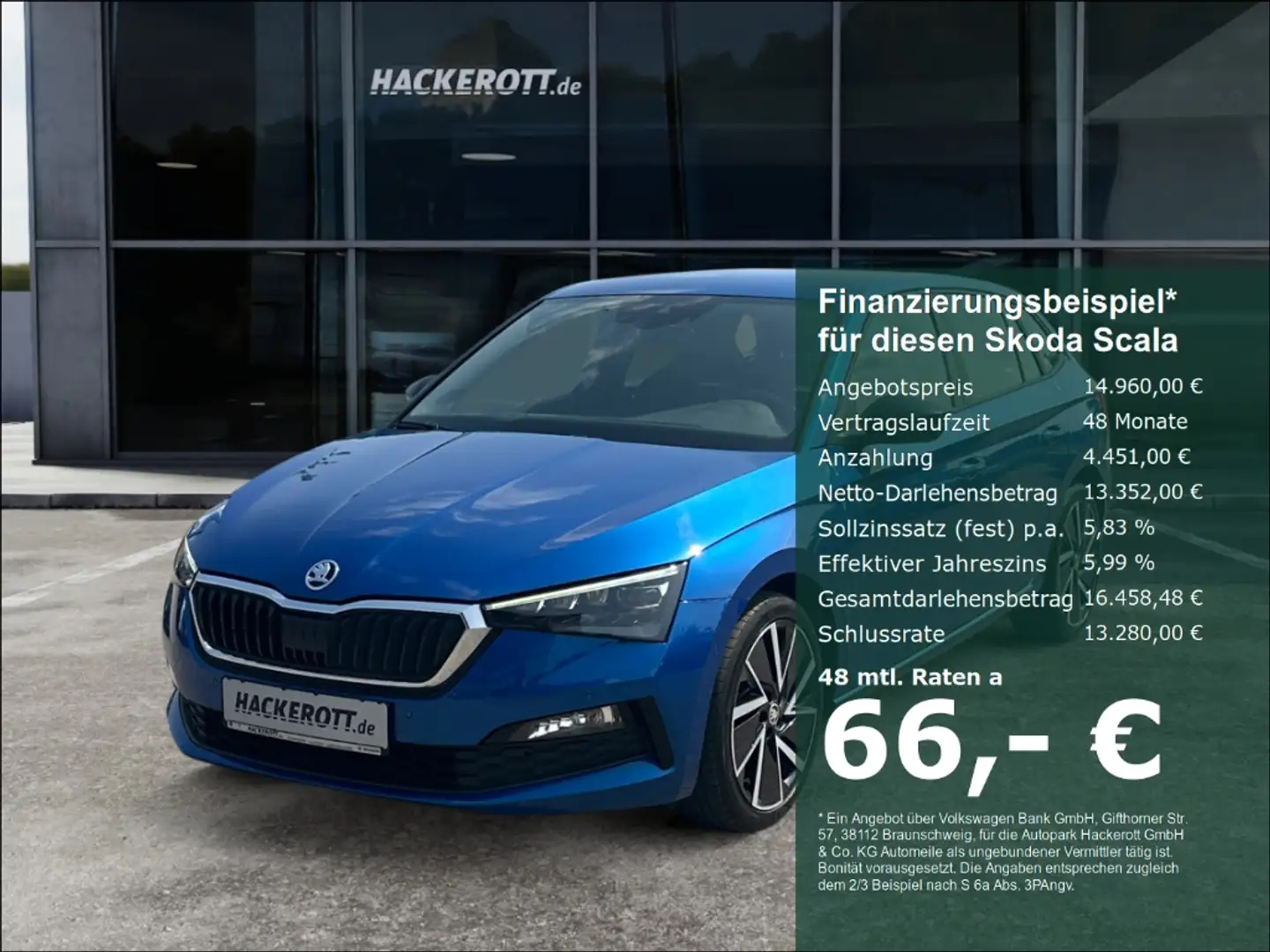 Skoda Scala Style 1.0 TSI Led Smart Link ACC Kessy DAB Rückfah Blauw - 1