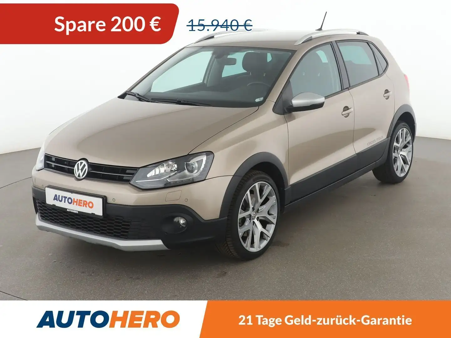 Volkswagen Polo 1.2 TSI CrossPolo BMT Aut.*NAVI*CAM*PDC*XENON* Beige - 1