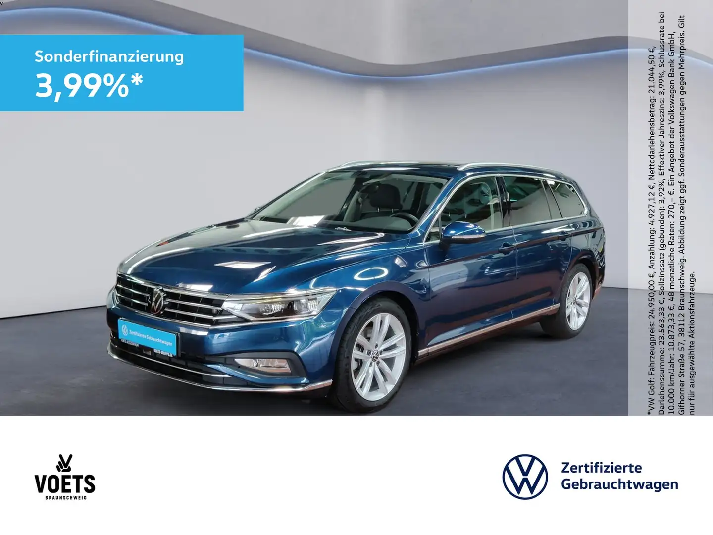 Volkswagen Passat Variant Elegance 2.0 TDI DSG 4Motion MATRIX-LED+App-Con... Blauw - 1