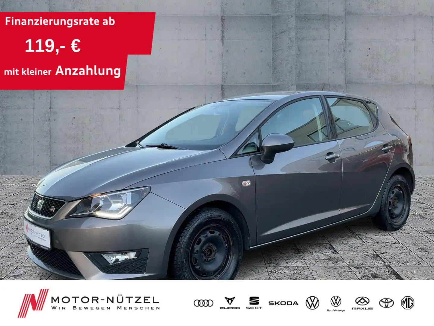 SEAT Ibiza 1.2TSI FR APP+2xPDC+DAB+GRA+NSW+MFA+LM 16" Grijs - 1