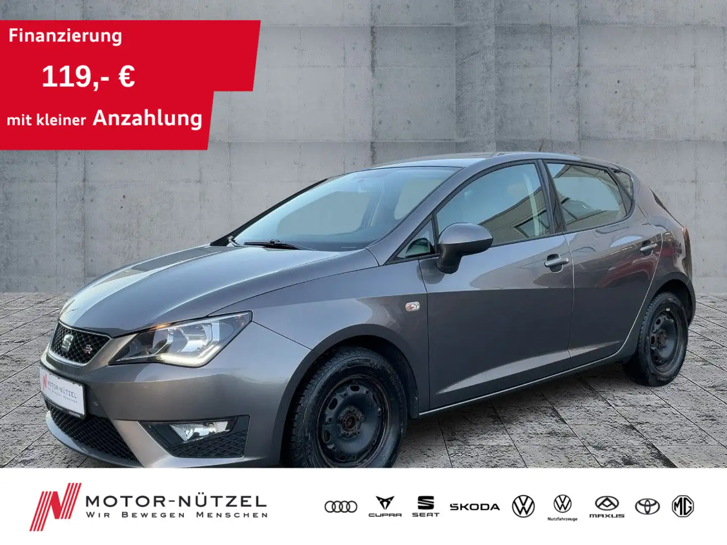 SEAT Ibiza 1.2TSI FR APP+2xPDC+DAB+GRA+NSW+MFA+LM 16" Gris - 1