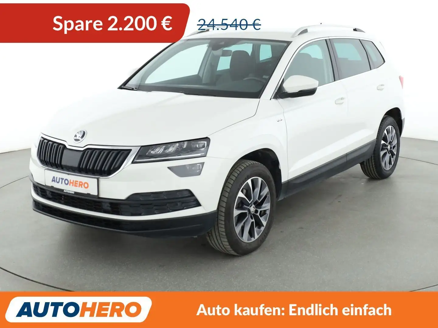 Skoda Karoq 2.0 TDI Drive 125 4x4 Aut.*NAVI*VC*CAM*ACC Weiß - 1