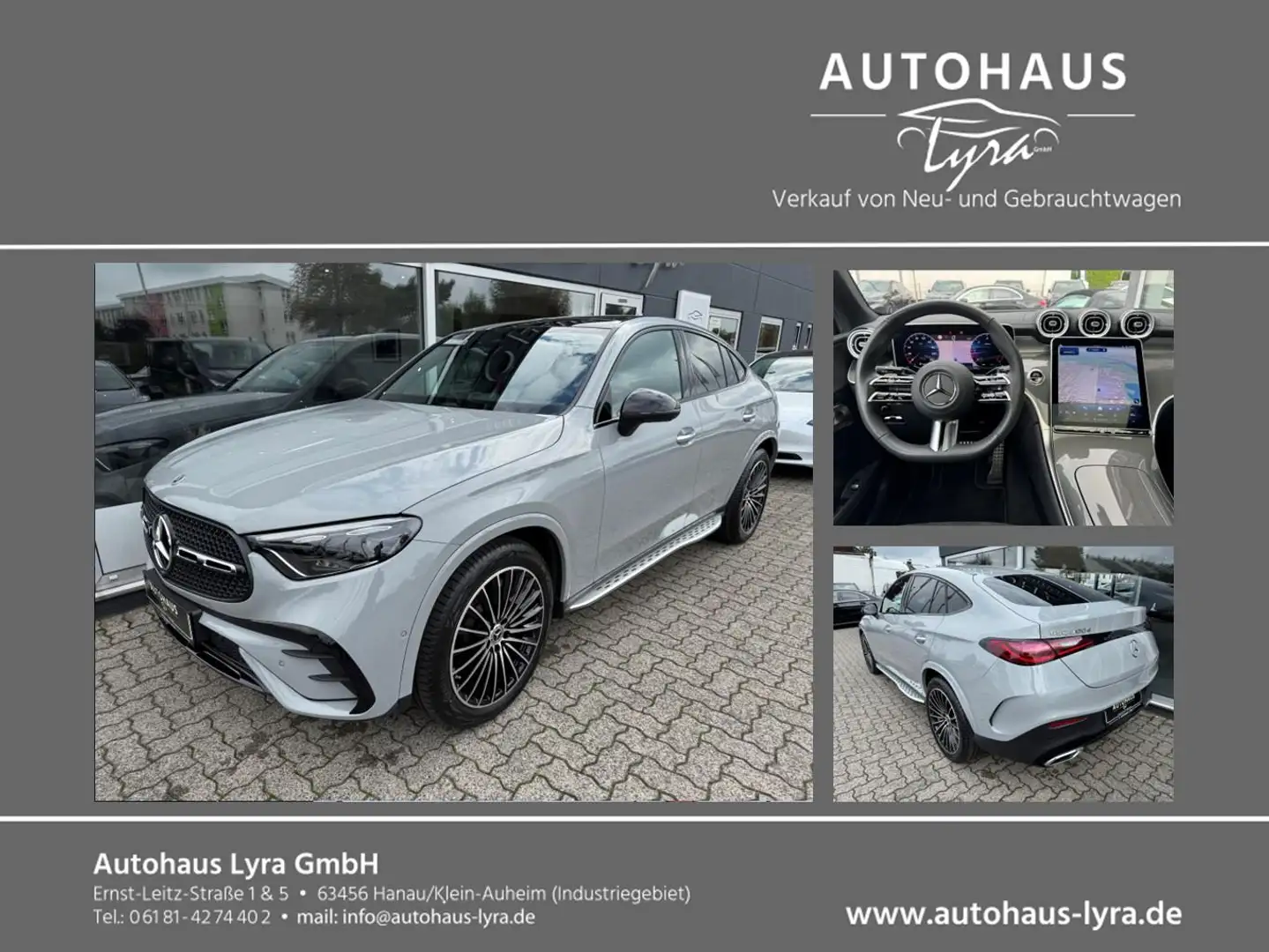 Mercedes-Benz GLC 300 d 4M Coupe AMG*LED*PANO*BURMESTER*360°KA Gris - 1