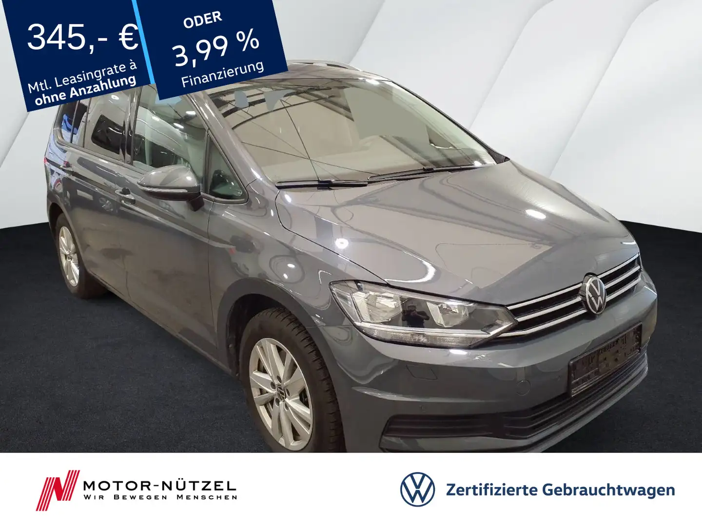 Volkswagen Touran 1.5 TSI DSG COMFORTLINE KLIMA+NAVI+AHK+7S Grau - 1