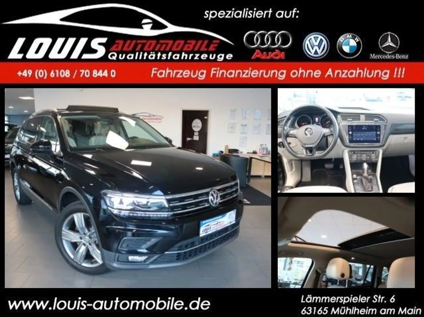 Volkswagen Tiguan Allspace 4 MOTION Leder/AHK/Panor./LED/ Schwarz - 1