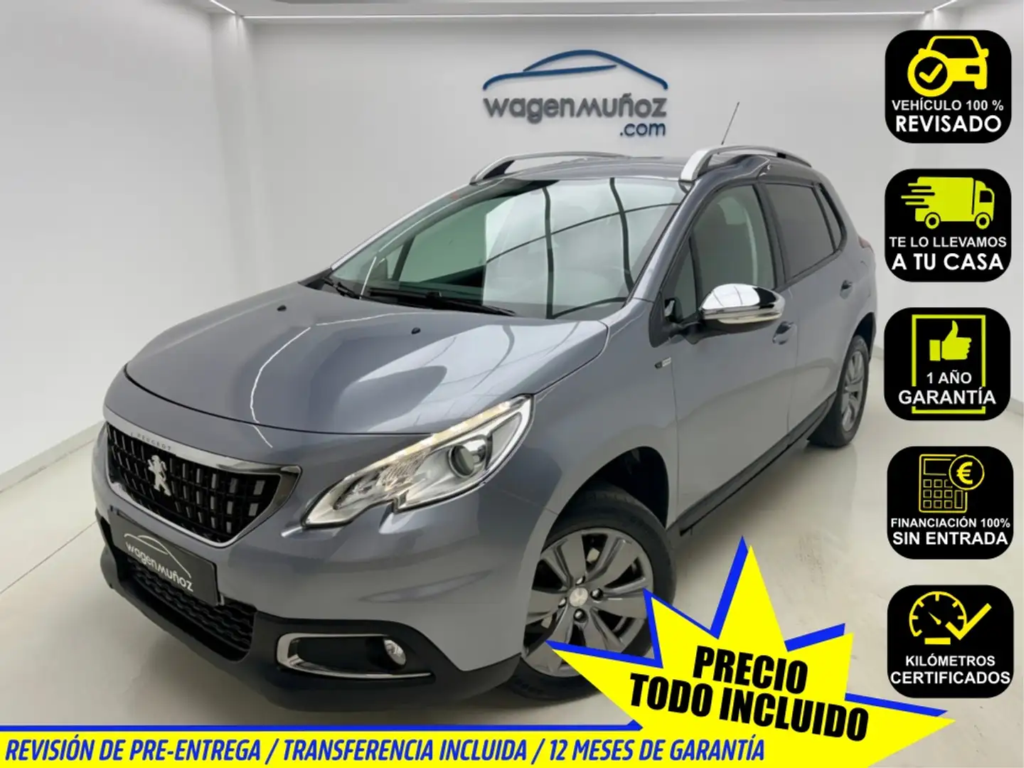 Peugeot 2008 1.6 BlueHDI Style 100 Gris - 1