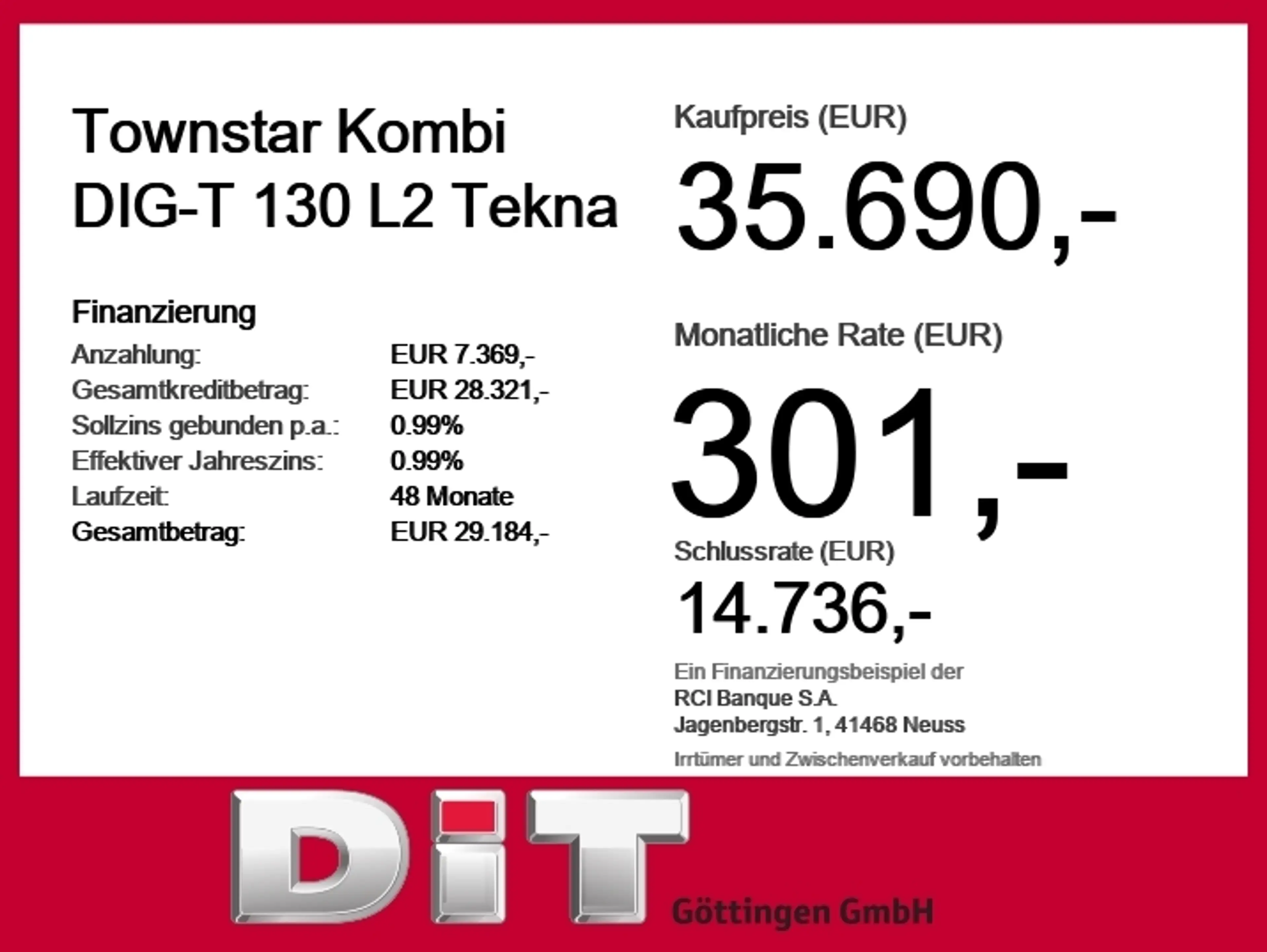Nissan Townstar Kombi DIG-T 130 L2 Tekna Navi+SHZ+360 — photo 5