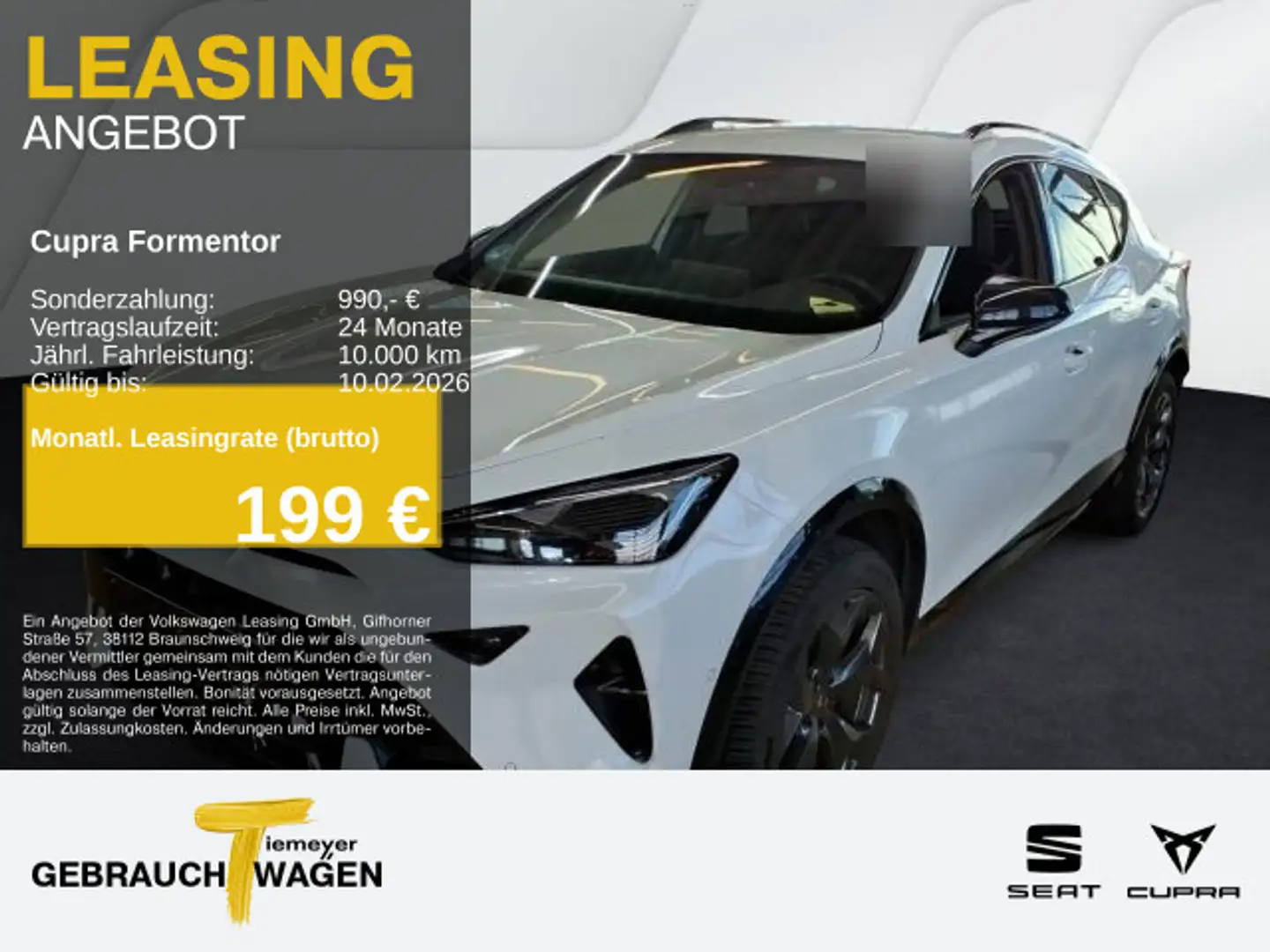 CUPRA Formentor 1.5 eTSI DSG SUPERSPORT SIDE-ASSIST 36 Weiß - 1