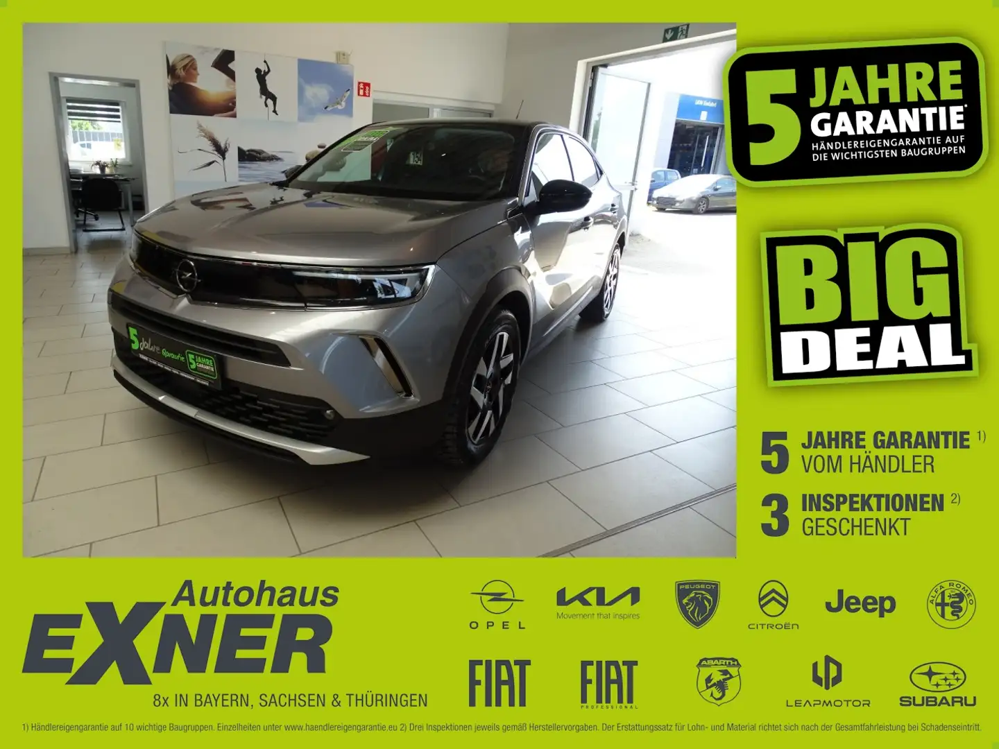 Opel Mokka-E ELEGANCE - 50 kWh *11kW On-Board-Charger Silber - 1