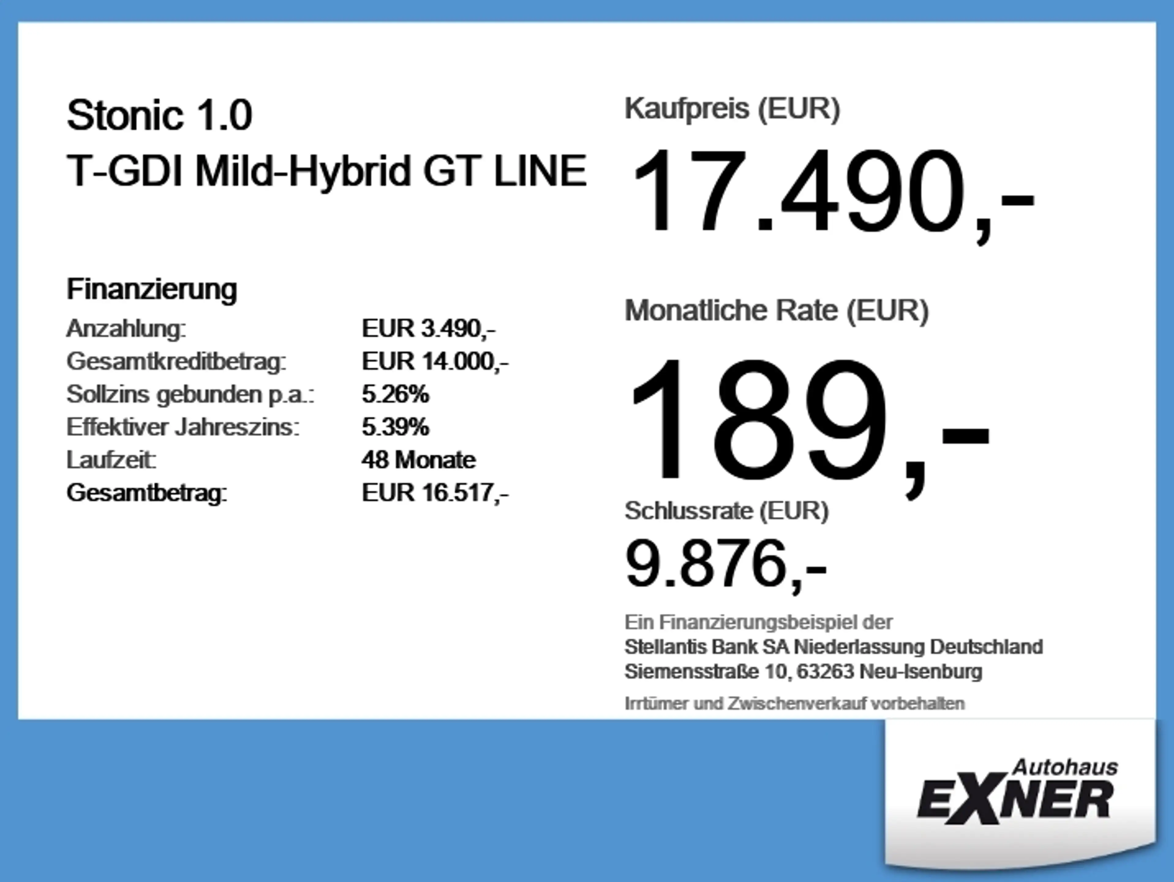 Kia Stonic 1.0 T-GDI Mild-Hybrid GT LINE LED+Navi — photo 6
